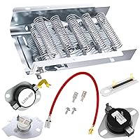 279838 W10724237 Dryer Heating Element Kit Fit for Whirlpool Cabrio Kenmore Roper Maytag Amana Crosley Dryer Parts Thermostat Thermal Fuse Replaces 3398063 3398064 3403585 8565582 W10724237 WP279837
