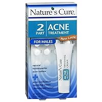 Two-Part Acne Treatment System for Males 1 Month Supply (Quantity of 3)