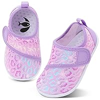 shopUAL Toddler Water Shoes Kids Girls Boys Beach Aqua Socks Skin Barefoot Walking Water Shoes Quick Dry Non-Slip Breathable Swim Pool Surf