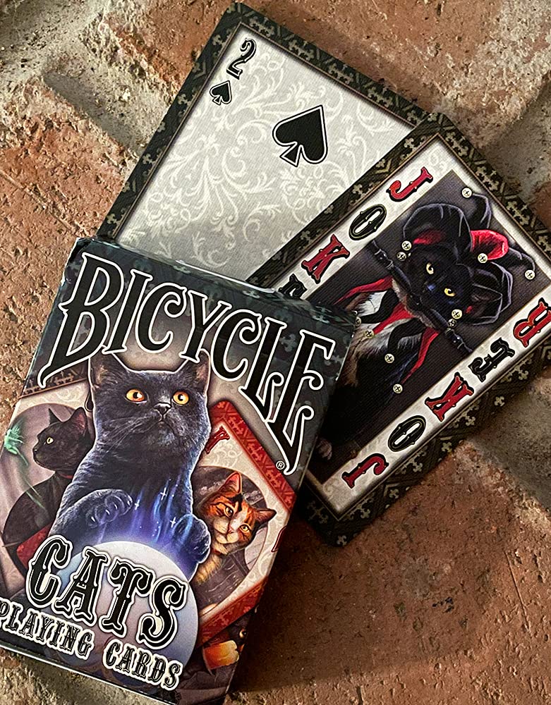 Bicycle Cats Playing Cards Designed by Lisa Parker, Black