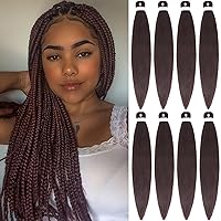 Braiding Hair 30 Inch 8 Packs Natural Professional Synthetic Crochet Braids Hair Extensions (30 Inch (Pack of 8), 33#)