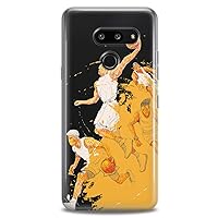 Case Replacement for LG G7 ThinkQ Fit Velvet G6 V60 5G V50 V40 V35 V30 Plus W30 Basketball Print Sport Soft Slim fit Ball Top Cute Championship Fun Clear Manly Flexible Silicone Design Powerful