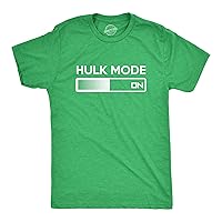Hulk Mode On T Shirt Funny Graphic Gym Workout Top Sarcastic Saying Adult Humor