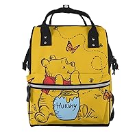 Cute Bear Diaper Bag Backpack for Girls Boys, Multifunction Waterproof Maternity Travel Large Bags for Women (Honey bear 4)