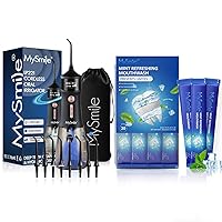 MySmile LP221 UVC Sterilizable Cordless Water Flossers Mouthwash Alcohol Free, Fresh Mint, 30 Uses