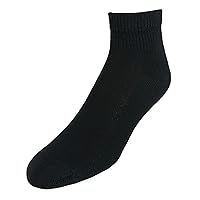 Hanes Men's 6 Pack Ankle Sock, (Size 6-12/Black)
