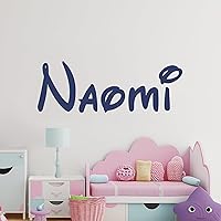 Custom Name Series Wall Decal Nursery - Baby Boy Girl Decoration - Mural Wall Decal Sticker for Home Interior Decoration Car Laptop (AM) (Wide 40