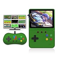 Portable Handheld Game Console for 500 Classic Games on-The-go, 3.5-inch, 1200 MAh, Supports Connection to TV and Two Players (Green)