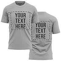 Custom Shirts for Men, Women and Kids, Customized Tshirts, Customize Your Own Shirts, Personalized Front and Back Printing Black