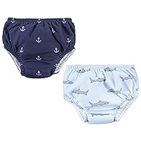 Hudson Baby Unisex Baby Swim Diapers, Blue Gray Shark, 12-18 Months