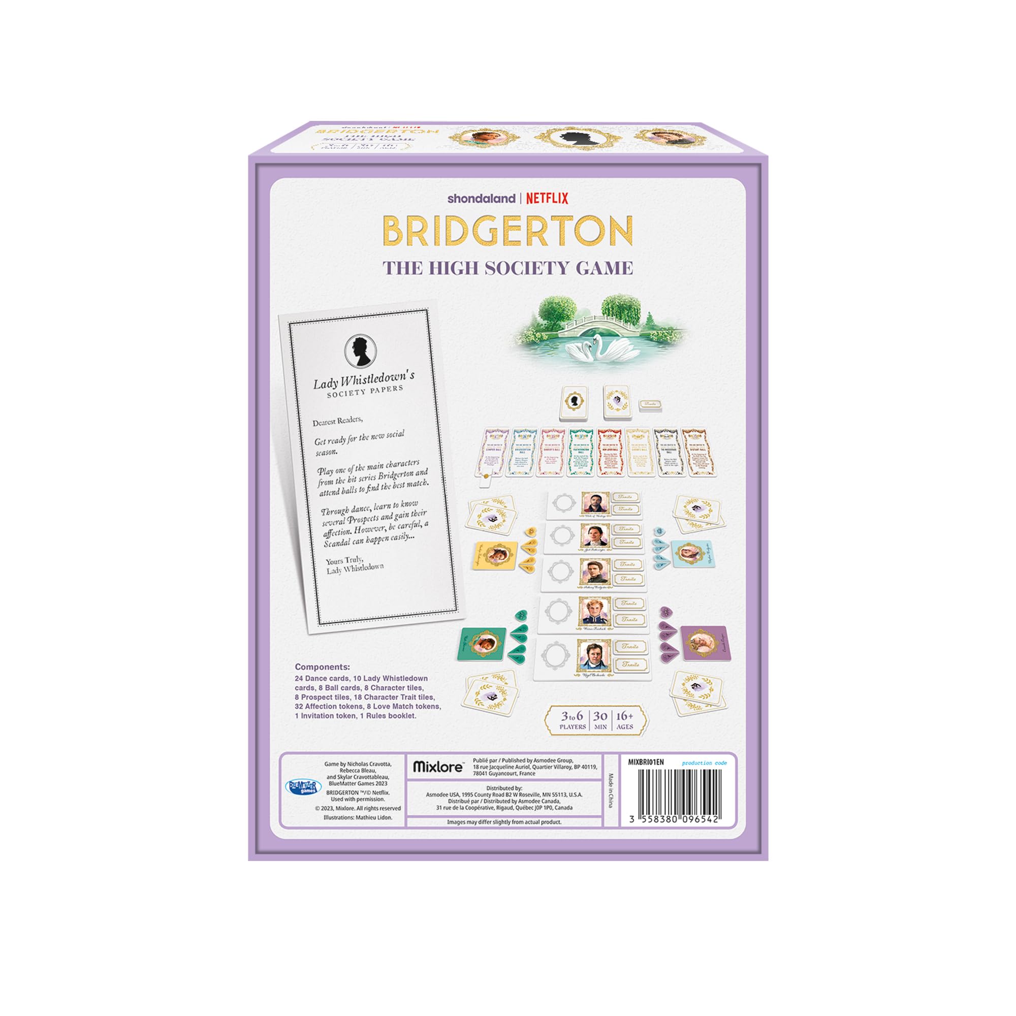 Bridgerton The High Society Board Game - Strategy Game Based on The Hit Netflix TV Series, Fun Game for Adult Game Night, Ages 16+, 3-6 Players, 30 Minute Playtime, Made by Mixlore