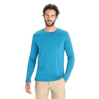 Men's Sphere II Long Sleeve Tee, Geo Blue Heather, Large