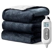 Heated Blanket,Soft Flannel Heated Throw Blanket,Fast Heating Electric Throw Blanket with 8 Heating Levels,9 Hours Auto Shut Off,Overheating Protection, Machine Washable Prefer for Home (50''×60'')