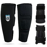 Ultimate Workout Protection Set - One Pair of Weightlifting Shin Guards and One Pair of Kettlebell Arm Guards