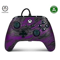 PowerA Advantage Wired Controller for Xbox Series X|S - Purple Camo, Xbox Controller with Detachable 10ft USB-C Cable, Mappable Buttons, Trigger Locks and Rumble Motors, Officially Licensed for Xbox