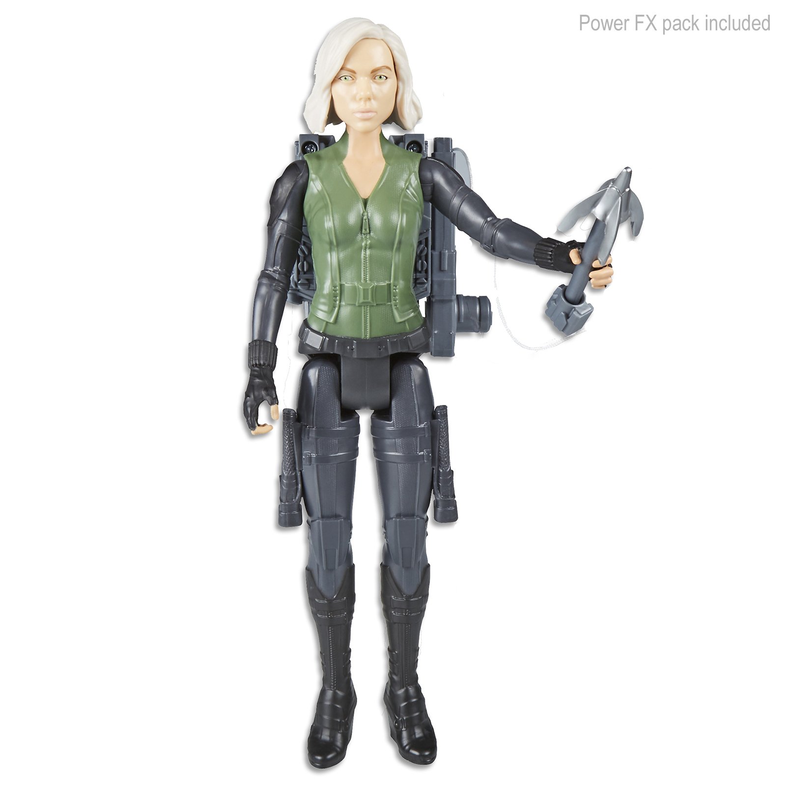 Avengers Marvel Infinity War Titan Hero Power FX Black Widow Includes figure, pack, accessory, and instructions Ages 4 and up