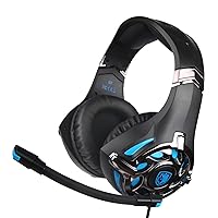 Stereo Gaming Headset，SADES Noise Cancelling 3.5mm Over-Ear Headphones with Microphone and Volume Control for PC Xbox One PS4 PS5 Laptop Mac Nintendo Games