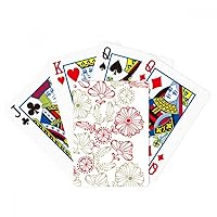 Red Fresh Flowers Grass Decorative Poker Playing Magic Card Fun Board Game