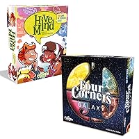 Calliope Games Hive Mind Family Fun Game find Out How Well You Think Alike + Four Corners: Galaxy A Living Puzzle Tile Game- Captivating Art, Strategy, and Pattern Matching Board Game