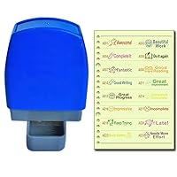 Set of 4 Self Inking Teacher Stamp Self-Inking Rubber Stamps School Teachers Review Homework Feedback Stamps Stationary Flash Stamps. 8 Ink Color Customization. Over 40 Text Options