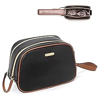 Toiletry Bag Travel Bag with Hanging Hook Leather Makeup Cosmetic Bag Travel Organizer for Accessories Shampoo Container Toiletries