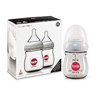 Joovy Boob Baby Bottles Made from Durable, Medical-Grade PPSU with CleanFlow Vent Technology to Prevent Nipple Collapse, Negative Pressure, and Colic Symptoms (5oz, 2pk)