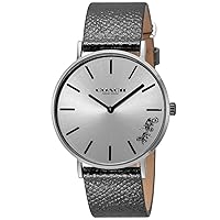 Coach Perry Perry Dial Stainless Steel Quartz 36MM Women's Watch, gray, White Dial Watch