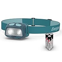 Energizer HDL40 LED Headlamp, 500 Lumen, IPX7 Waterproof, Multi-Colored Headlamp, Hands-Free Light, Batteries Included