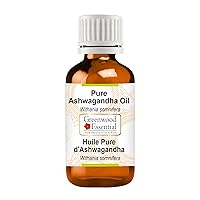 Pure Ashwagandha Oil (Withania somnifera) Premium Therapeutic Grade for Hair, Skin & Aromatherapy 30ml (1 oz)
