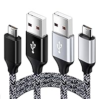 Micro USB Cable, 2-Pack 6FT Phone Charger Power Cords Android Long Fast Charging Cables Compatible with Samsung Galaxy J7 S6 S7 Edge J3,Note 3 4 5,Tablet S2 S4, LG Stylo 2/3 Plus