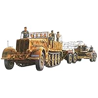 TAMIYA 300035246 - 1:35 WWII Special Operations Vehicle 9 Famo with Low-Bed Trailer