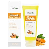 Turmeric Face Wash, Turmeric Clear Skin Liquid Soap – 100% Natural Anti Aging Exfoliating Turmeric Facial Cleanser for Spots, Age Spots, Sun Damage, Discoloration – Turmeric Soap Skin Detox Treatment