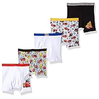 Disney Boys Pixar Cars 100% Cotton Underwear With Lightning Mcqueen, Mater, Cruz & More Sizes 18m, 2/3t, 4t, 4, 6 And 8 Boxer Briefs, 5-pack Boxer Brief, 4T US