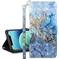Compatible with Samsung Galaxy A03S Case Wallet Leather with Card Slot Holder Flip case Slim 3D Painted Design Magnetic Stand Phone Case for Samsung Galaxy A03S. PU- Marble