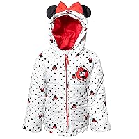 Disney Minnie Mouse Girls Winter Coat Puffer Jacket Toddler to Little Kid