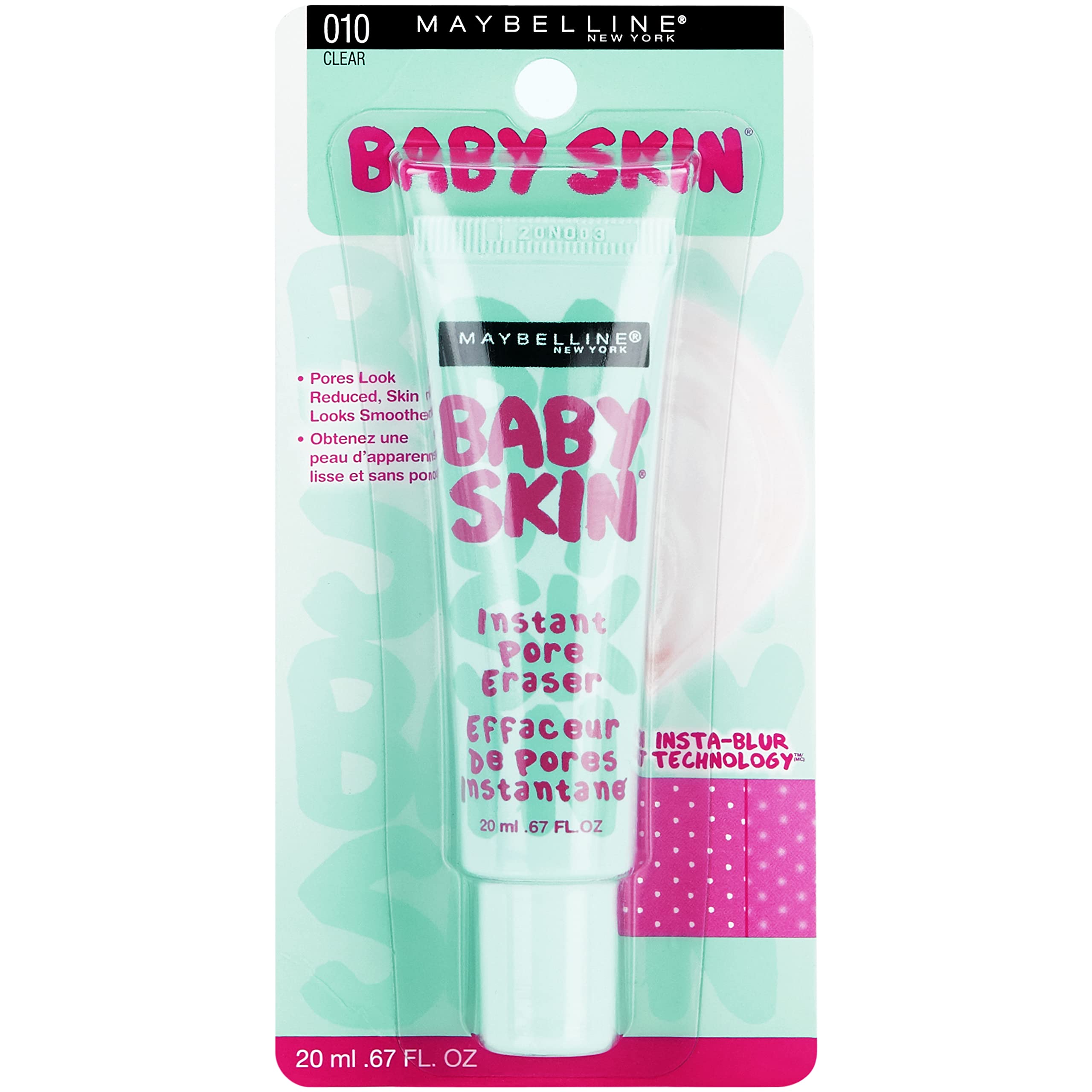 Maybelline New York Baby Skin Instant Pore Eraser Primer Makeup, Clear, 1 Count