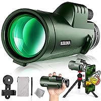 RIROMA 40X60 Monocular Telescope with Smartphone Holder & Tripod, 2022 Power Prism Compact Monoculars for Adults Kids, HD Monocular Scope for Bird Watching Hiking Concert Travelling