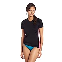 Women's UPF 50+ Short Sleeved Active Swim Shirt Rashguard & Workout Top