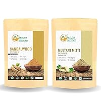 Sandalwood Power and Multanni Mitti Powder Combo For Face Mask, Skin Care Combo Natural Radiance and Purity Unveiled