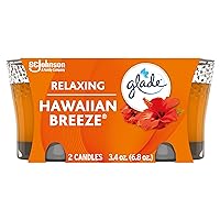 Glade Candle Jar, Air Freshener, Hawaiian Breeze, 3.4 oz, 2 Count
