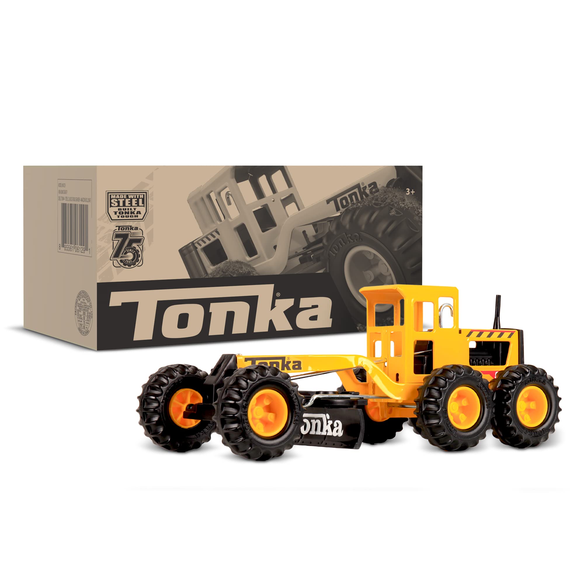 Tonka Steel Classics Road Grader (FFP), Black, Yellow