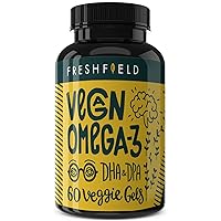 Freshfield Vegan Omega 3 DHA Supplement: Premium Algae Omega, 2 Month Supply, Plant Based, Sustainable, Premium and Mercury Free. Better Than Fish Oil! Supports Heart, Brain, Joint Health - w/ DPA