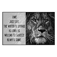 Inspirational Wall Art Time Just Like The Water In Sponge Quotes Decor Painting Framed Canvas Art For Bedroom Livingroom Office