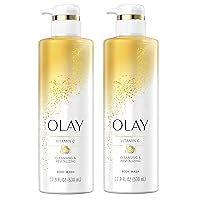 Olay Body Wash with Vitamin C & B3, Nourishing & Revitalizing, 17.9 FL.OZ (530 ml) - Pack of 2