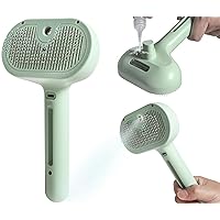 Spray Cat Brush for Shedding - Water Brush for Cats and Dogs - Pet Hair Removal Comb with Water Tank and Release Button - Steamy Cat Brush - Pet Spray Hair Comb (Sky Blue)