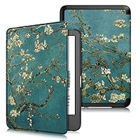 Case for Kindle 2022 E-Reader Case, New Kindle Paperwhite E-Reader Case 6 inch (11th Gen, Released 2022), Slim Case with Auto Wake/Sleep/Dark Blue,Apricot Blossom
