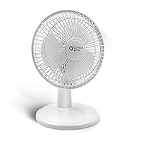 Comfort Zone Desk Fan with Clip and Fully Adjustable Tilt, Electric, Mini Desk Fan, Table Fan, Portable, 6 inch, Quiet, 2 Speed, Airflow 6.53 ft/sec, Ideal for Home, Bedroom, Dorm & Office, CZ6D