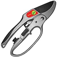 Ratchet Pruning Shears Gardening Tool – Anvil Pruner Garden Shears with Assisted Action – Ratchet Pruners for Gardening with Heavy Duty, Nonstick Steel Blade – Garden Tools by The Gardener's Friend