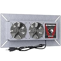 Abestorm Crawlspace Ventilation Fan with Humidistat, Basement Crawlspace Vent Fans with Dehumidistat & Freeze Protection Thermostat, Dual Air Vent Fan for Crawlspace/Basement/Kitchen (220 CFM Airflow)