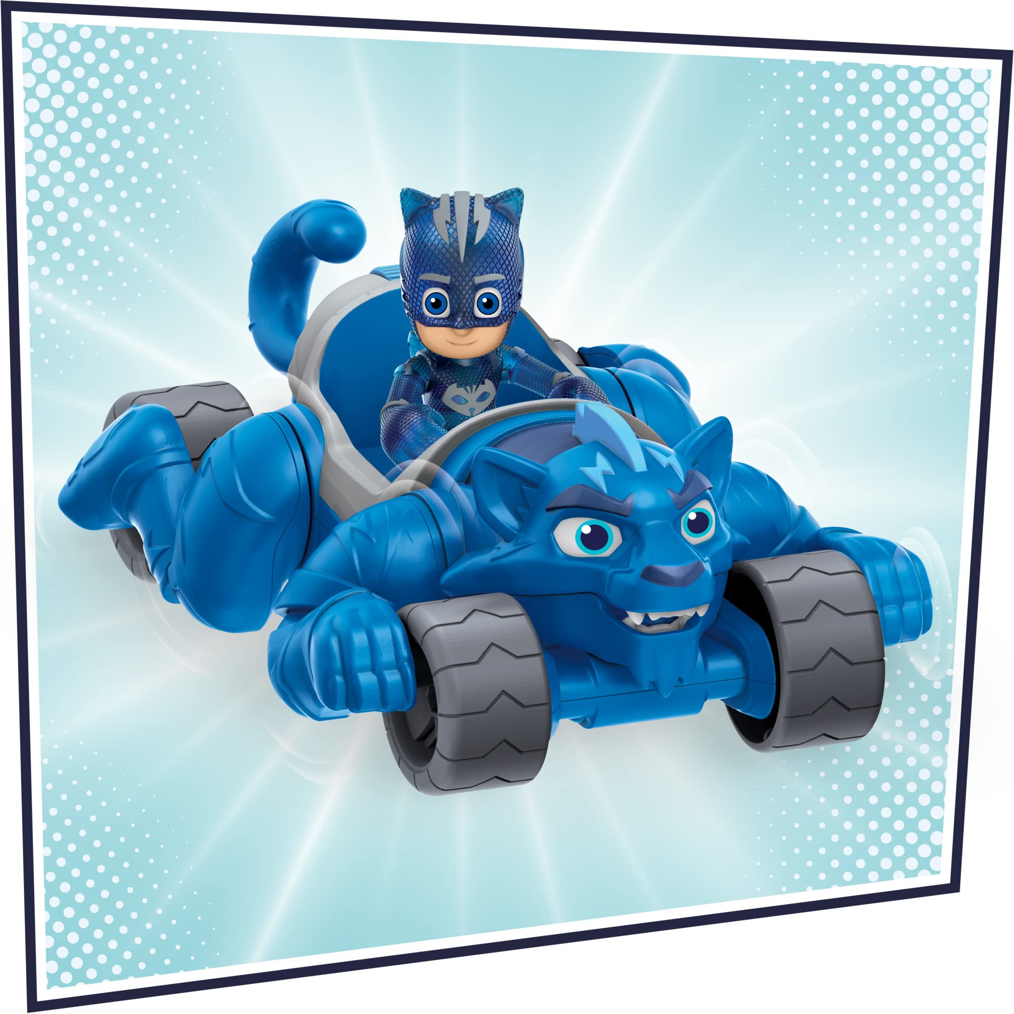 PJ Masks Animal Power Catboy Animal Rider Toy Car, with Catboy Action Figure, Deluxe Toy Vehicles, Superhero Toys, Preschool Toys for 3 Year Old Boys and Girls and Up